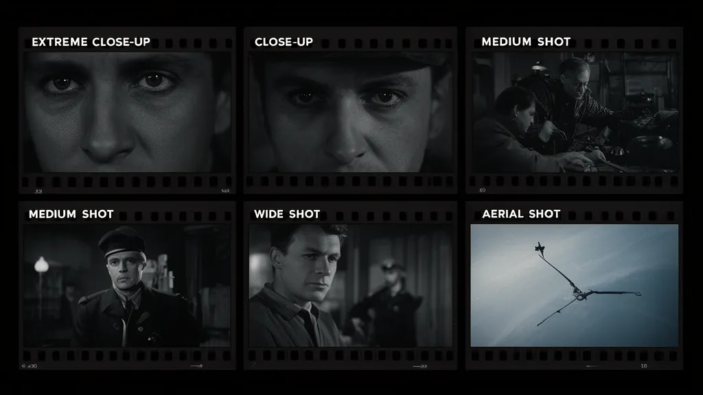 FLUX.1 camera shots reference guide showing 12 shot types for AI image generation