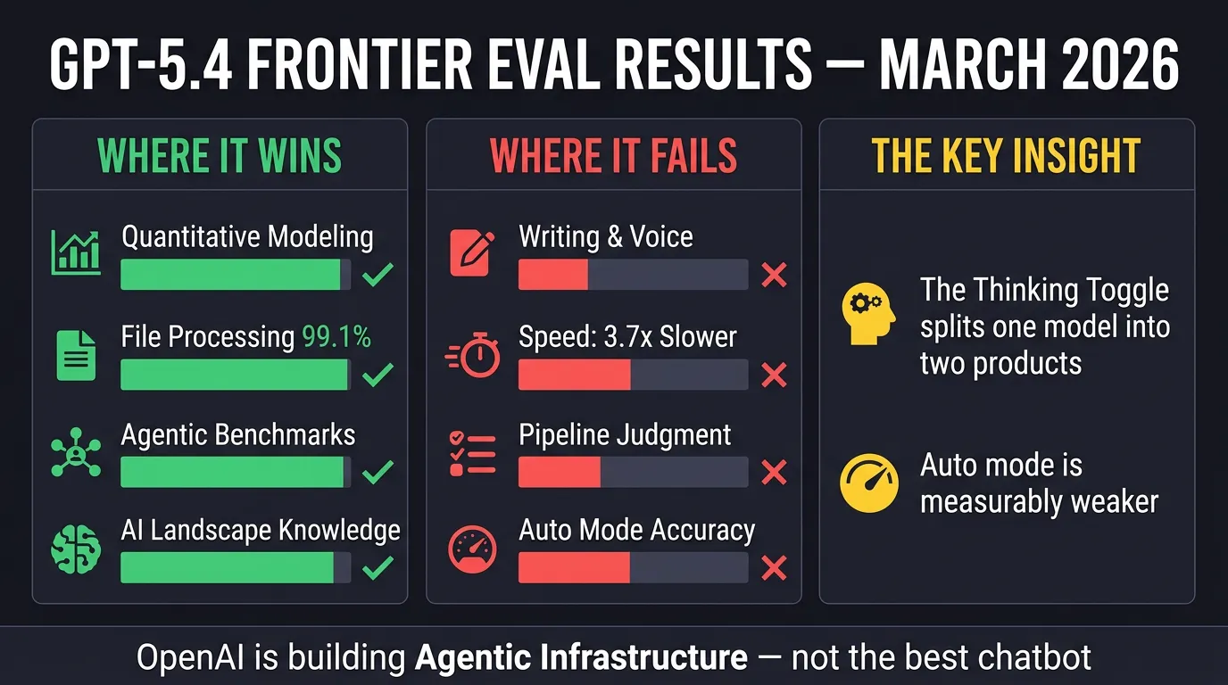GPT-5.4 beat human performance on desktop tasks and missed a question a child would get right. Both are true. Here's…
